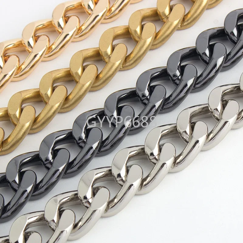 1-5 meters 5 mm thick 18 mm width Satin gold chains 5 colors purse accessories bag chains