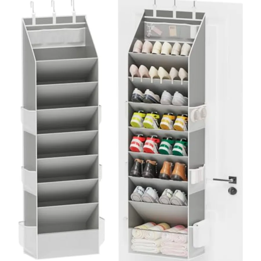 

Shoe Organizer, Over the Door Shoe Organizer, Hanging Closet Shoe Storage with Large Deep Pockets, Fits 16 24 Pairs of Sneakers