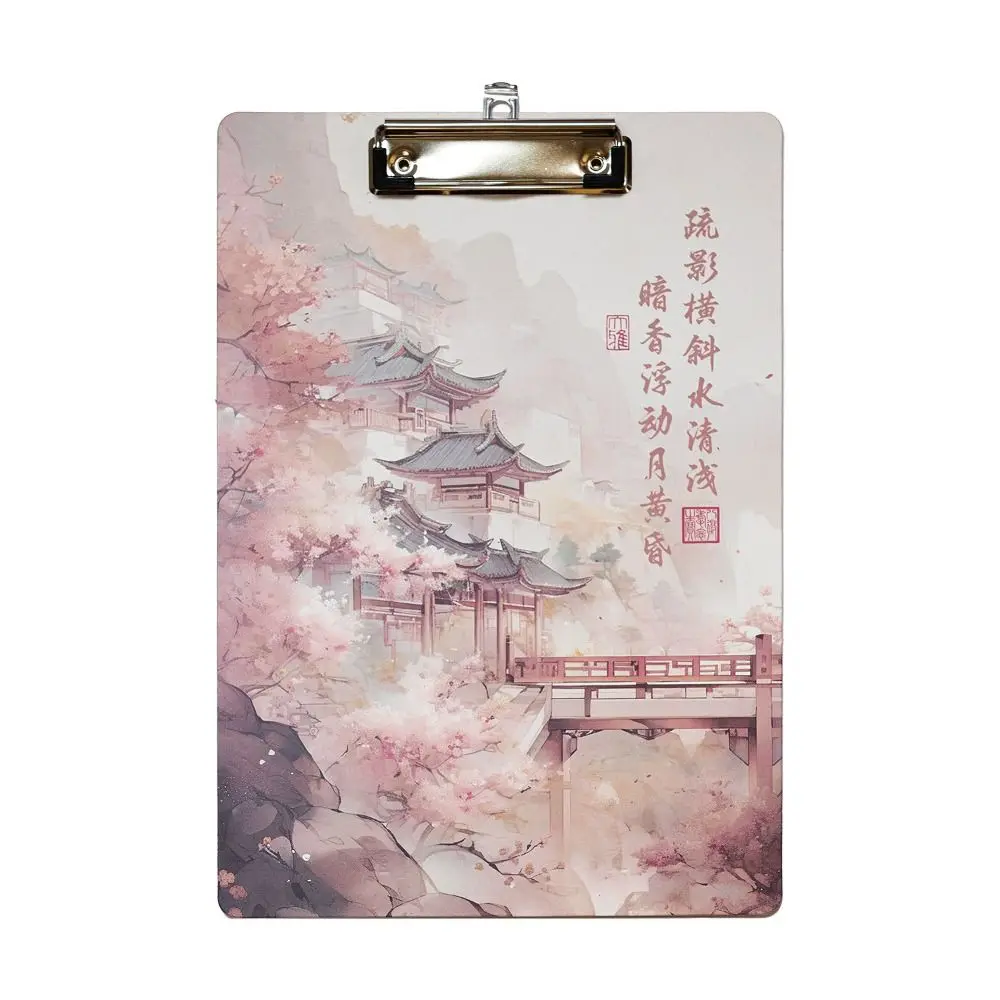 

Chinese Style Clipboard Paper Storage Document Holders Writing Pad Letter Size Memo Clip A4 File Folder Stationary