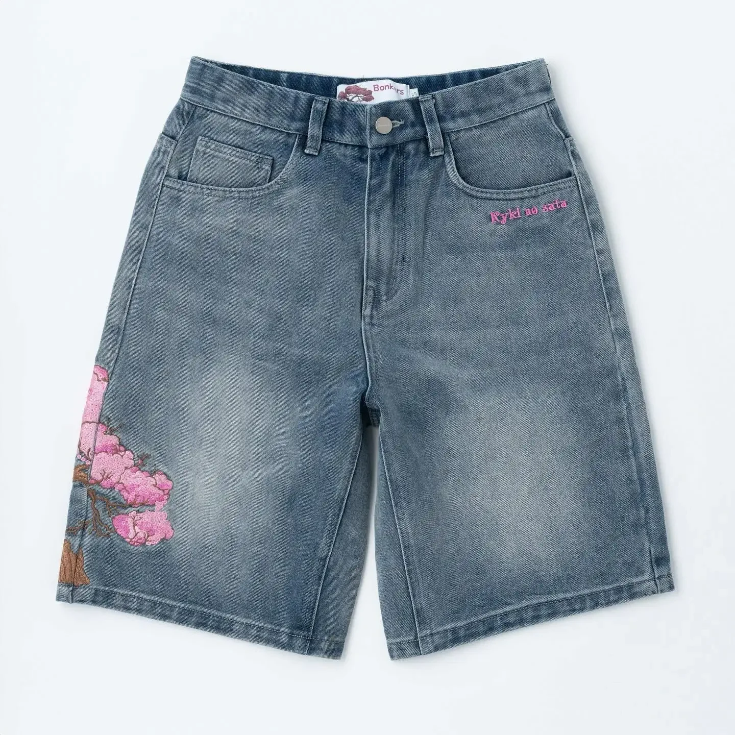 

Summer Washed Blue High Waisted Retro Denim Shorts Couple Trend Fashion Necessary Basics Versatile Shorts Hip Hop Shorts