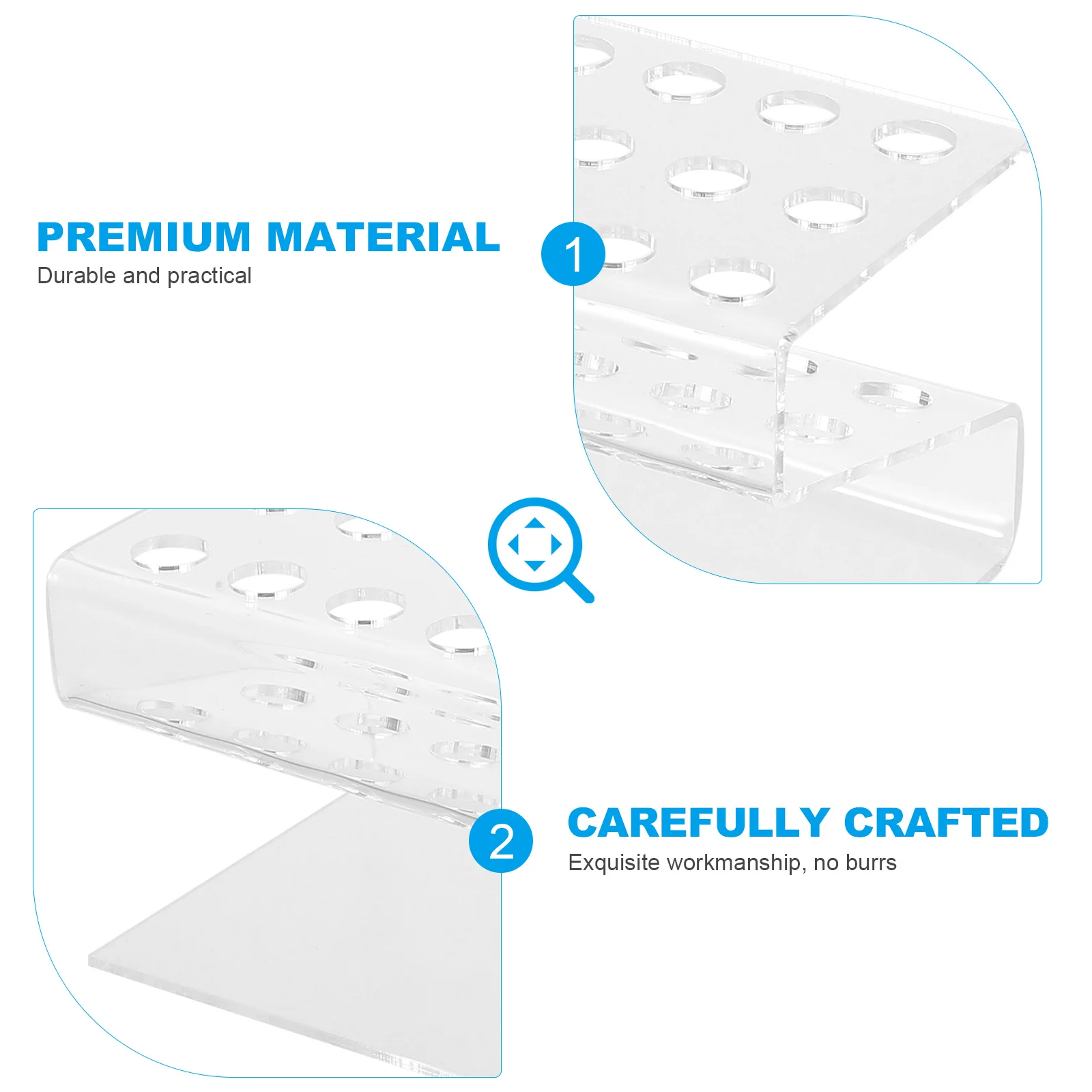 Pen Desk Stand Clear Acrylic Pencil Holder Organizer for Makeup Brush Paint Storage Display Rack Long Term Use