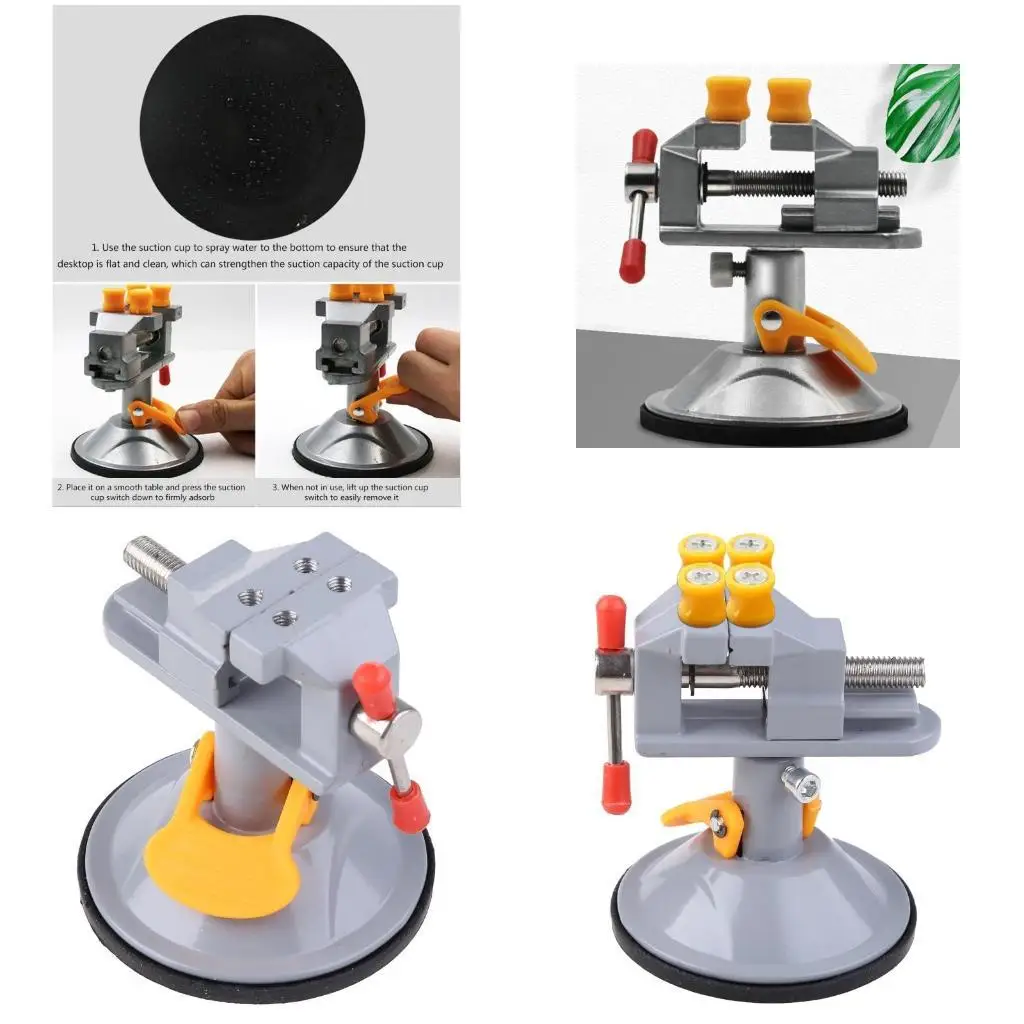 

652F Electric Small Table for Bench Vise Universal Suction Cup Vise 360° Rotatable