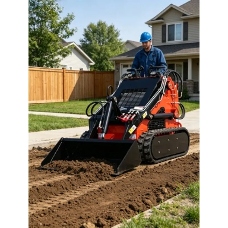 Rhinoceros KS925 Compact Mini Skid Steer Loader with Kubota Engine 1 Year Warranty Crawler Loader & Attachments