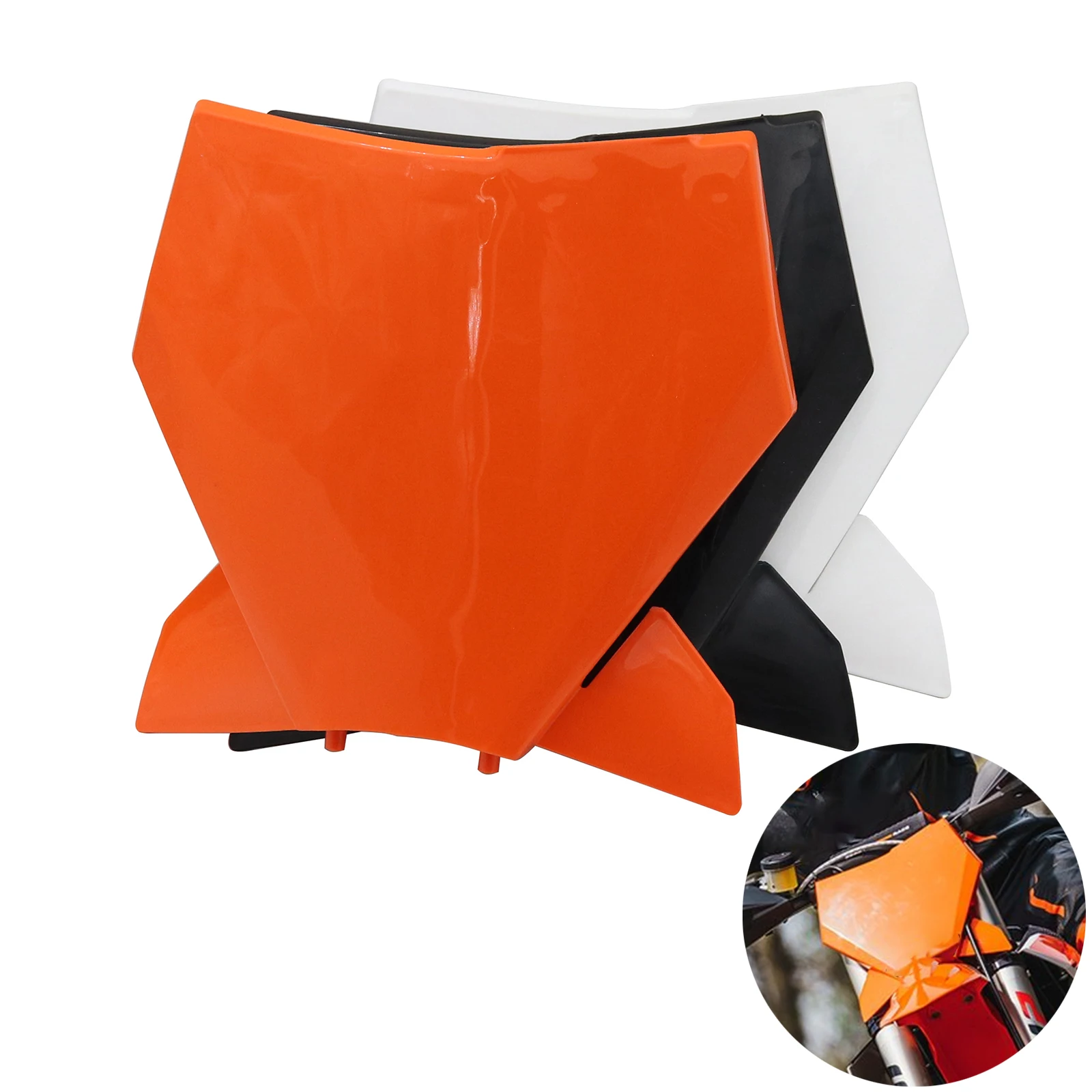 Motorcycle Front Number Plate for KTM SX SX-F XC XC-F 125 250 300 350 450 2023 2024 Plastic Cover Motocross Enduro Dirt Bike