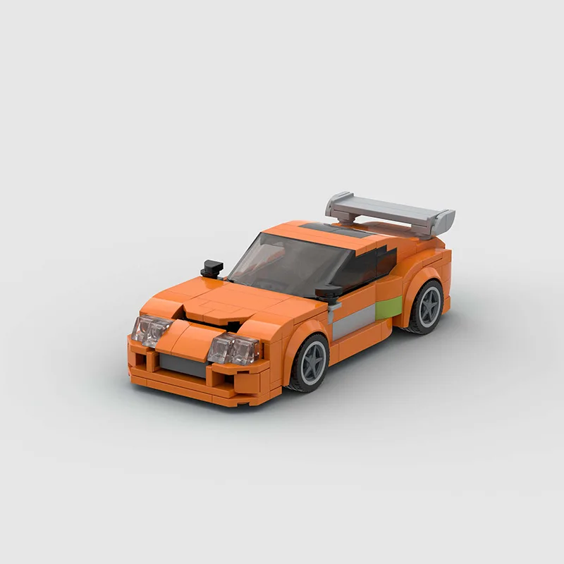 Supra mk4 carro esportivo de corrida moc compatível com lego pequenas partículas montadas bloco de construção infantil brinquedos transfronteiriços