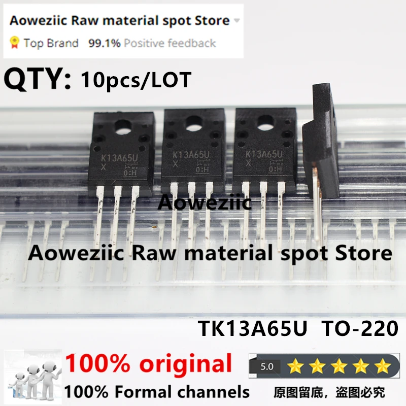 Aowezic – alimentation électrique 2020 + 100, nouveau, importé, Original, K13A65U, TO-220F couramment utilisé, 13A, 650V, à cristaux liquides