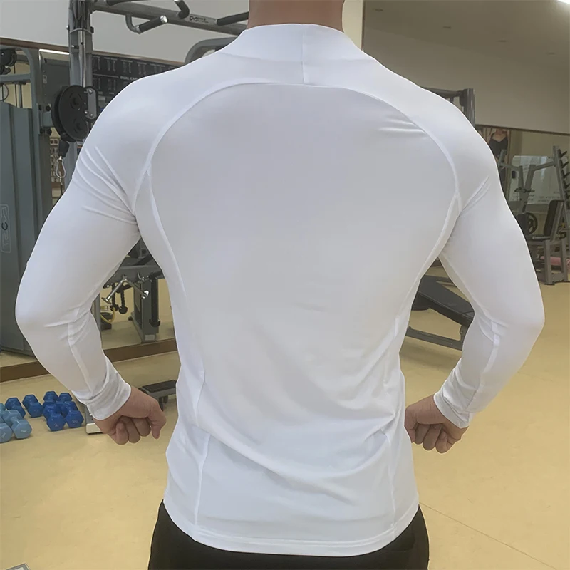 Autumn winter Long Sleeve Men Running Fitness T shirt breathable Quick Dry Thin outdoor Sports Bodybuilding Training Shirts