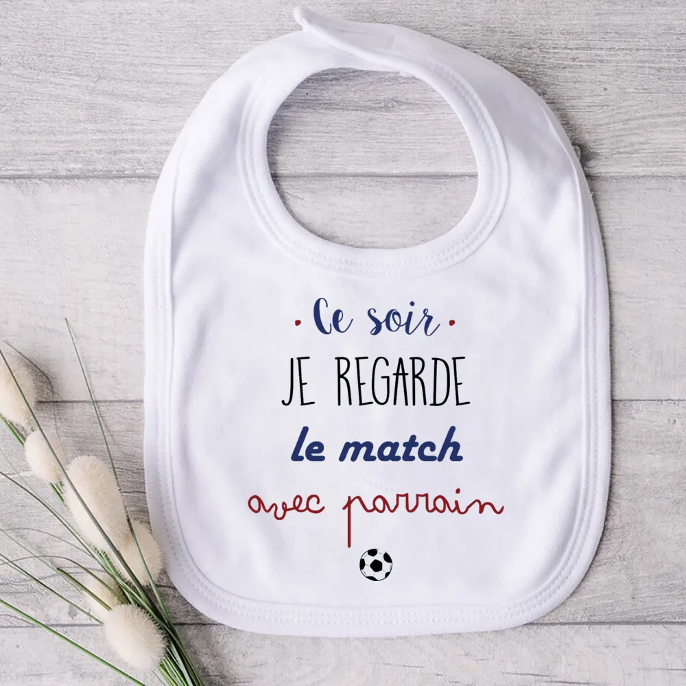 Godfather Says I\'m The Prettiest France Newborn Proverb Print Saliva Towel Infant Outfits Bib Best Gift Boy&Girl Bib Keepsake