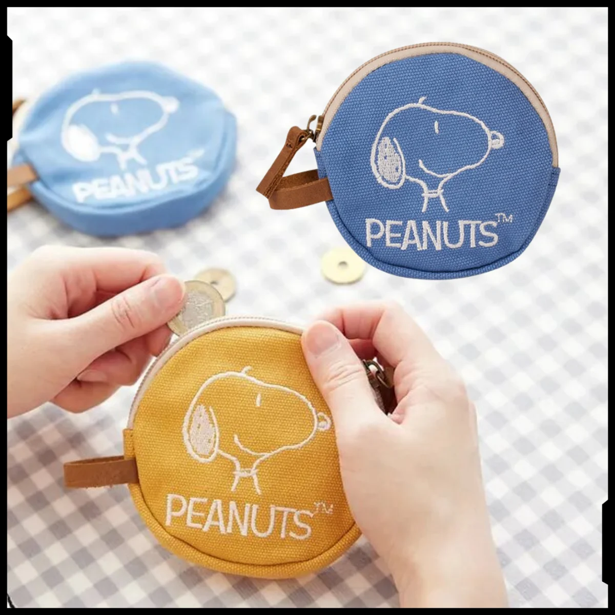 Japanese Snoopy Peripheral Cute Coin Purse Cartoon Print Lipstick Headphones Handbag Ladies Animation Keychain Bag Birthday Gift