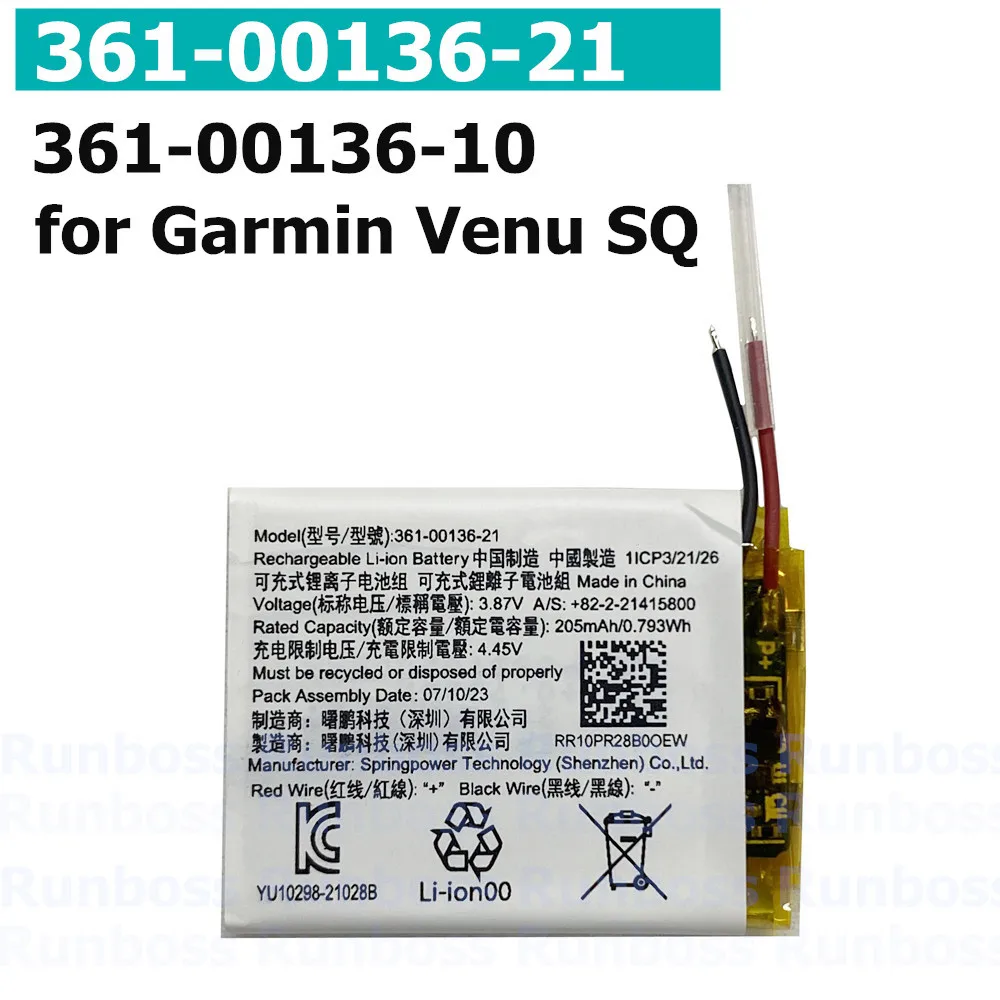 New Battery for GARMIN VENU 1 2 2S SQ SQ2 MUSIC VENU2 361-00139-10 361-00086-12 361-00136-10 361-00136-20 Sports Smartwatch