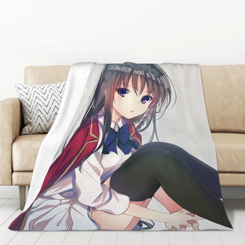 Youkoso Jitsuryoku Shijou Shugi No Kyoushitsu E Blanket for Sofa Blankets & Throws Microfiber Bedding Knee Winter Warm Fleece