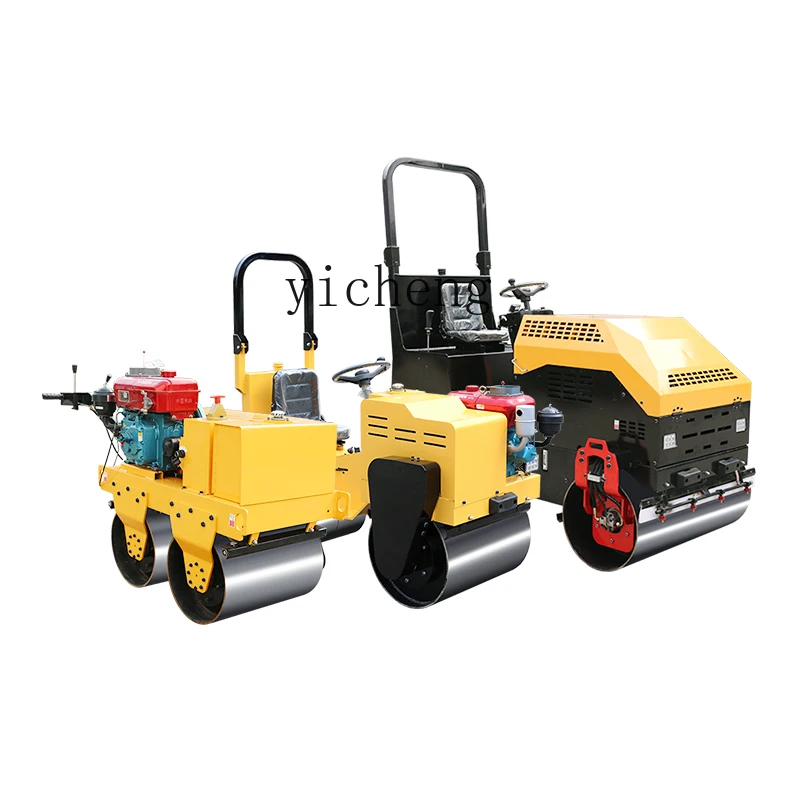 ZWS. Vibrating hand-held single and double steel wheel seat-mounted fully hydraulic groove miniature compactor