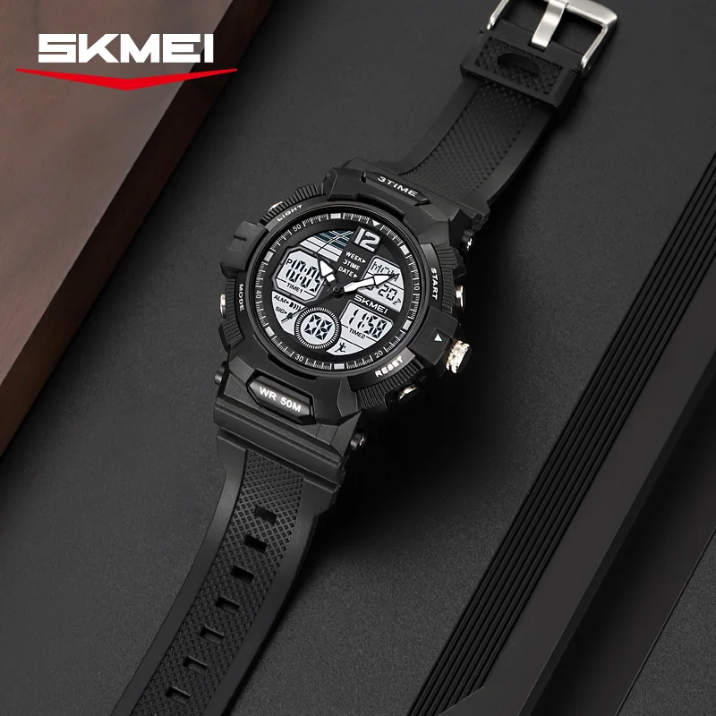

SKMEI Многофункциональные повседневные цифровые часы Модный дизайн Водонепроницаемые наручные часы-хронограф Спортивные часы-будильник для мужчин и женщин