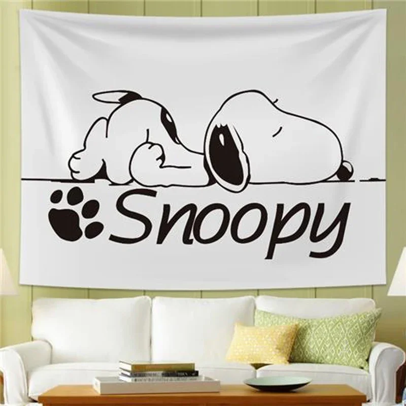 

Snoopy Background Cloth Cartoon Cute Boy Girls Room Bedside Cloth Decoration Fashion Home Background Wall Hanging Cloth Tapestry