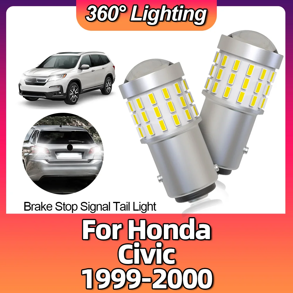 

2x 3014 54SMD 1157 BAY15D P21/5W LED Bulbs 6000K White Lamp Turn Signal Parking Reverse Backup Light For Honda Civic 1999 2000