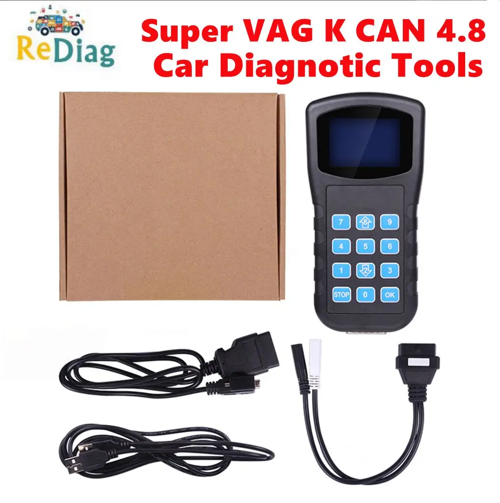 Professional Super VAG K+CAN 4.8 Code Reader OBD2 EOBD Car Scanner Diagnotic Tools New Super For VAG Cars Reset ScanTool