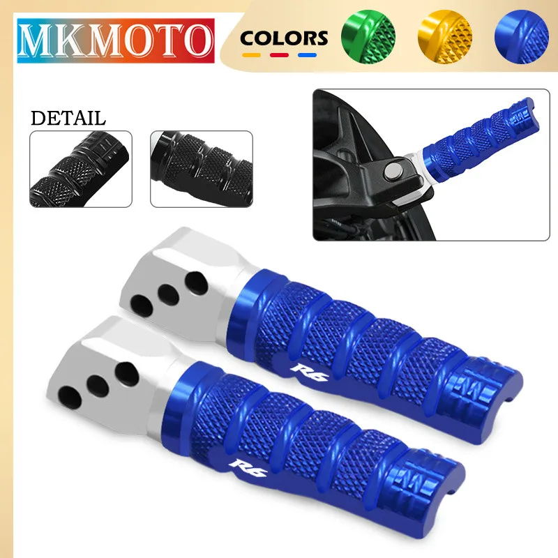 

R6 R15 2024 Motorcycle CNC Rear Passengers Footrests Pedals Foot Pegs For YZF-R6 YZF-R15 2015-2024 Footpegs Pedal Rest r6 r15
