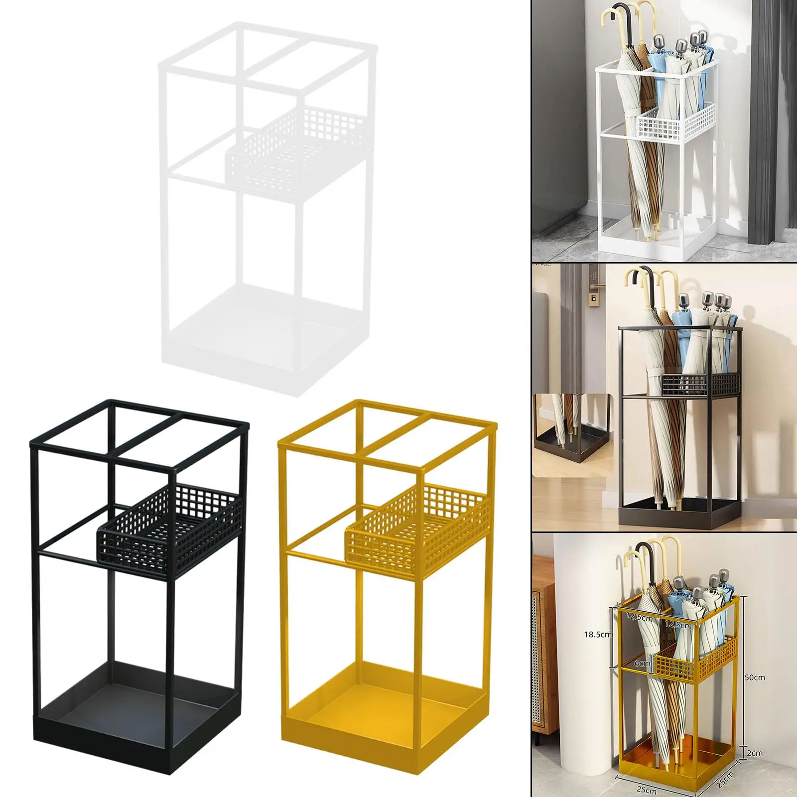 

Umbrella Stand Convenient Freestanding Stable Umbrella Holder Rack Storage Bucket for Corridor Commercial Entryway Home Office