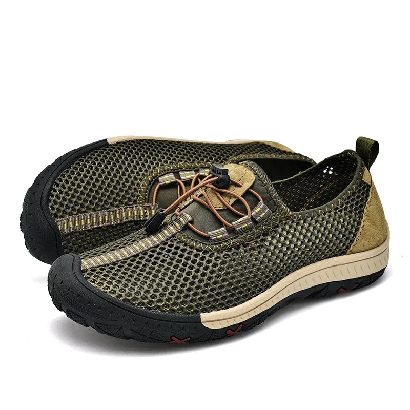 Mesh Schuhe neue weiche Herren Sneakers große Slipper bequeme Outdoor Walking lässig atmungsaktiv