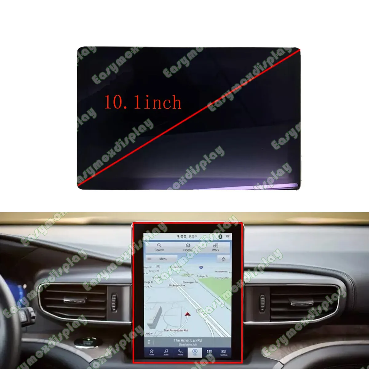 LB5T-18B955 For Ford Explorer 2020 2021 2022 10.1inch LCD Display Touch Screen Car GPS Navigation  Replacement