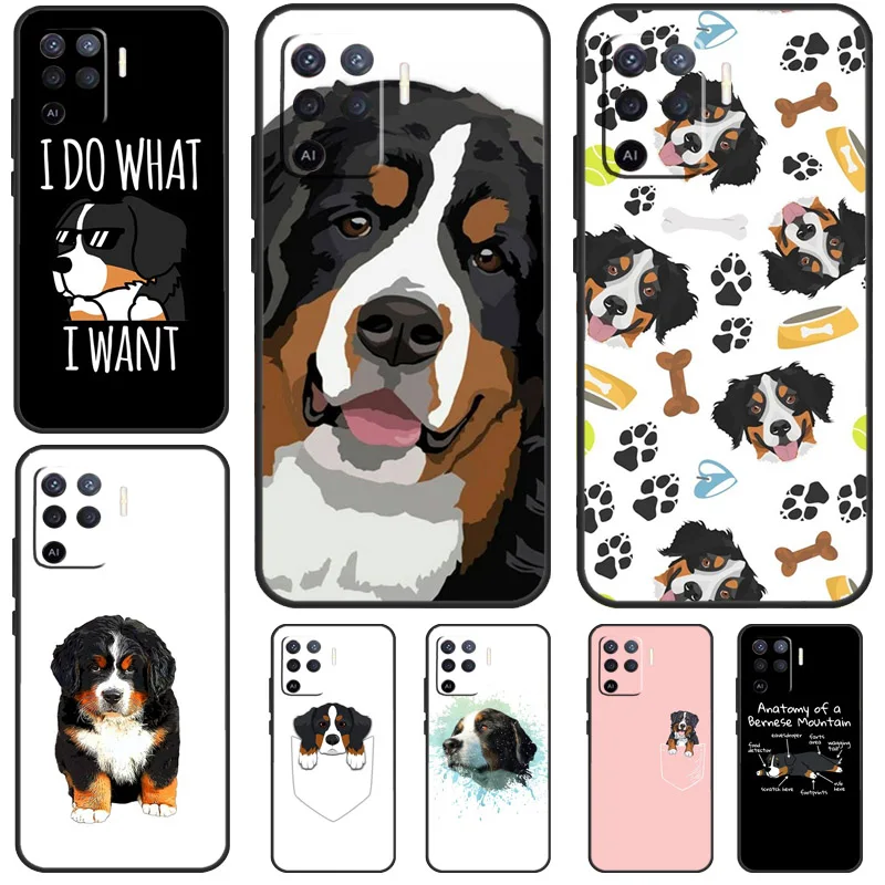 Bernese Mountain Dog For OPPO A53S A54S A57S A16 A76 A96 A54 A74 A94 A17 A77 A15 A52 A72 A5 A9 A58 A78 A98 Case