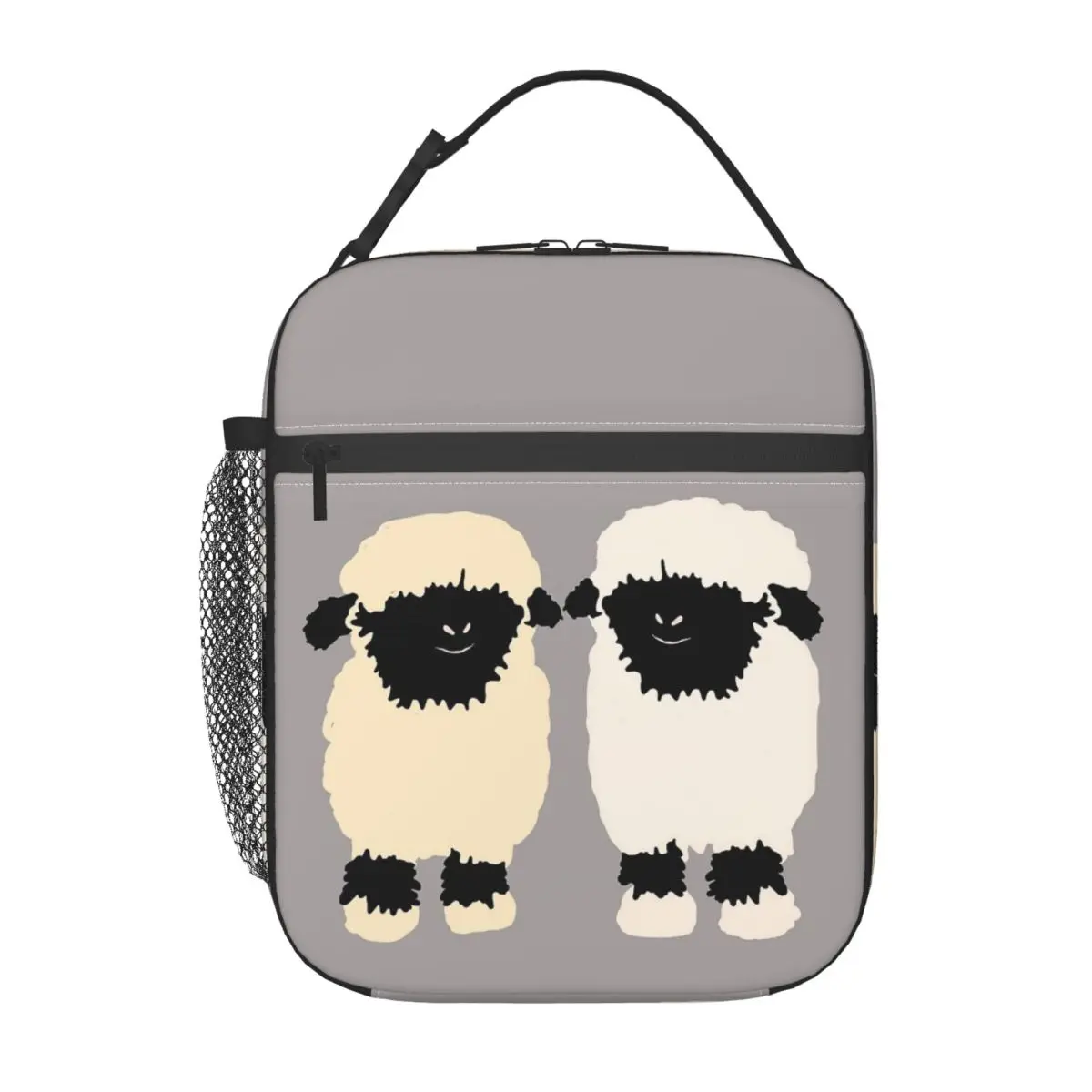 حقيبة غداء معزولة من Valais Black Nose Sheep Friends للنساء والأطفال، صناديق طعام مقاومة للتسرب، حقيبة غداء حرارية