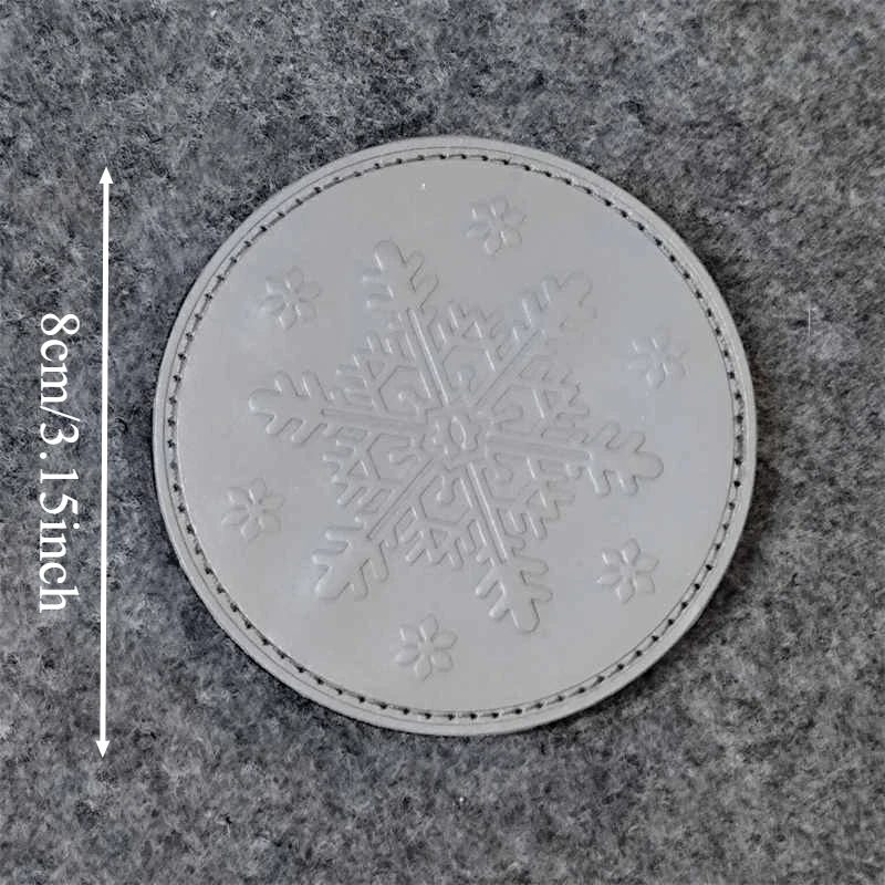 Parches tácticos reflectantes con velcro copos de nieve para ropa - imagen 4