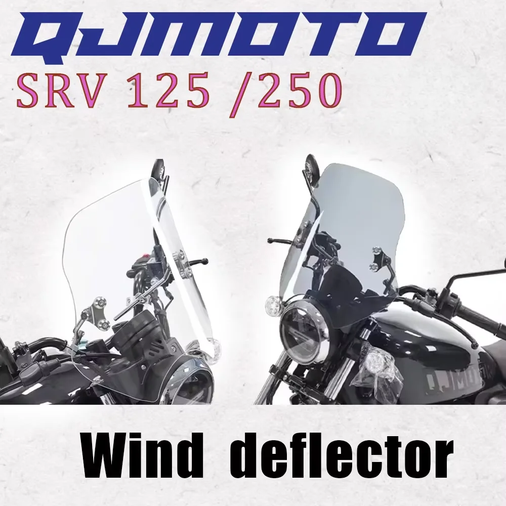 

For QJMOTO Custom Accessories Windshield Sports Windshield Air Deflector Fits QJMOTO SRV125 SRV250 SRV 125 / 250 /