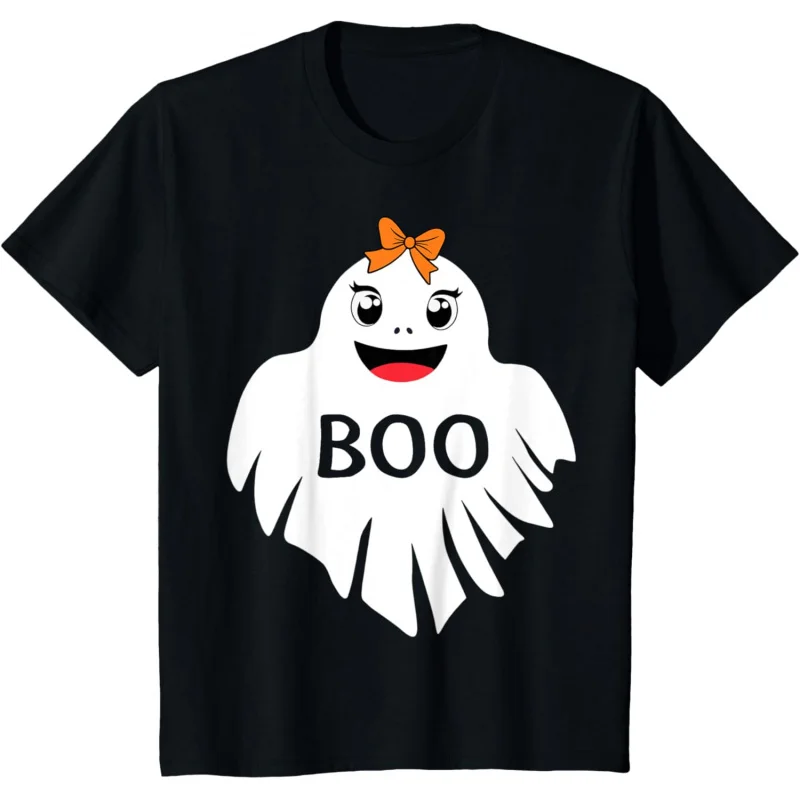 

Тканевая футболка Boo Little Ghost Horror Girl на Хэллоуин