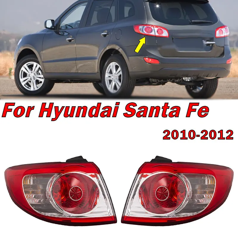 

For Hyundai Santa Fe 2010 2011 2012 Car Outside Tail Light Cover Brake Lamp Taillamp Shell 924020W500 924010W500 Car Accessories