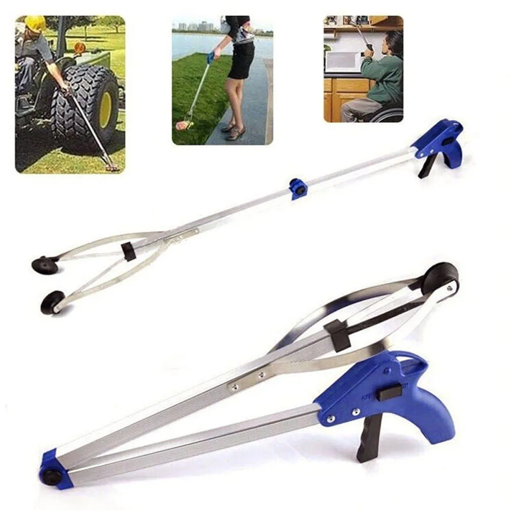 Foldable Pick Up Tool Grabber Reacher Stick Reaching Grab Extend Reach 80cm