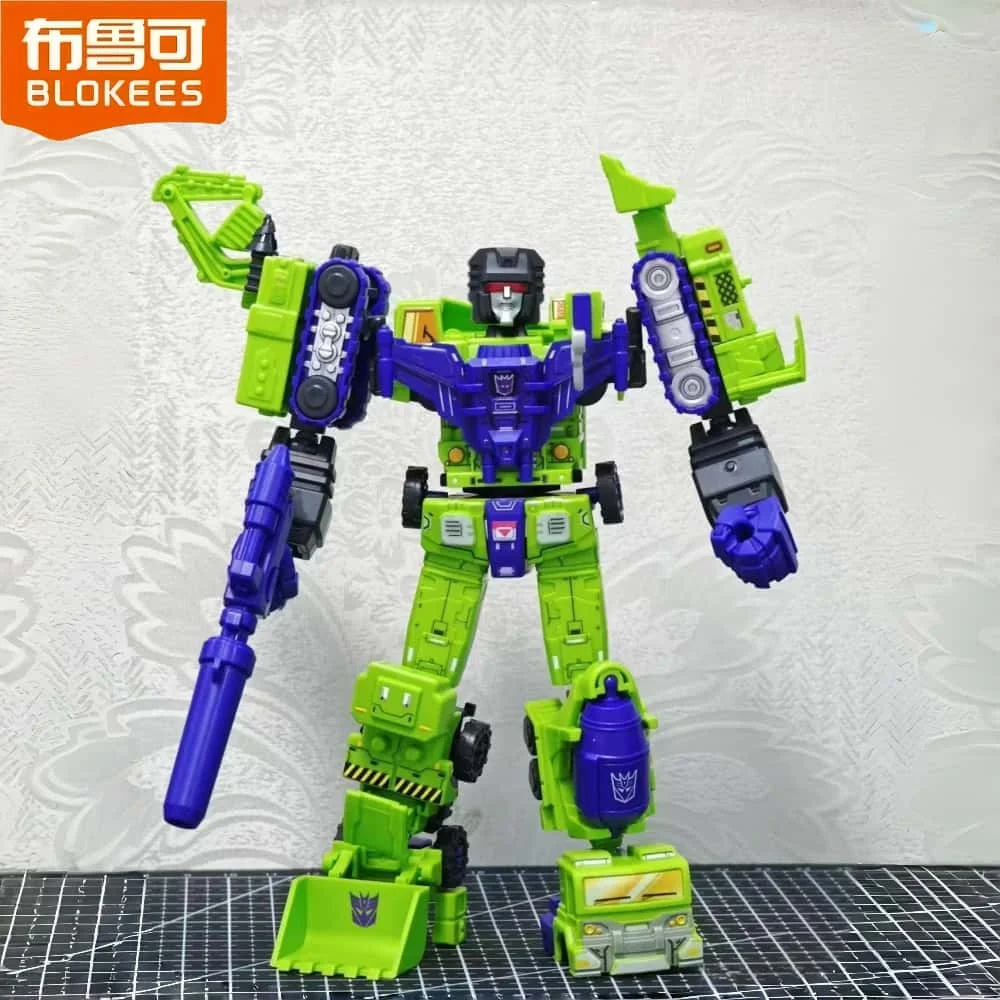 

Blokees Devastator Трансформеры Версия Defender Комбинированные наборы Devastator Бронированные игрушки-роботы Сверло Аксессуары Кронштейн