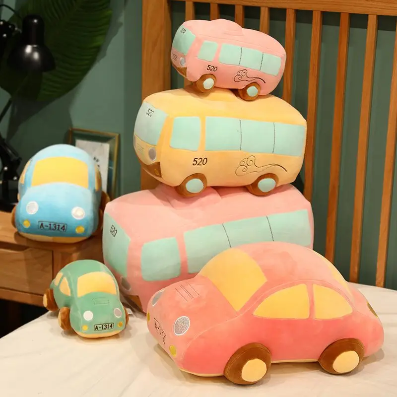 30Cm-60Cm Leuke Kids Cars Model Knuffels Kinderen Voor Kinderen Jongens Kawaii Auto Vorm Kussen kussen Verjaardagscadeautjes