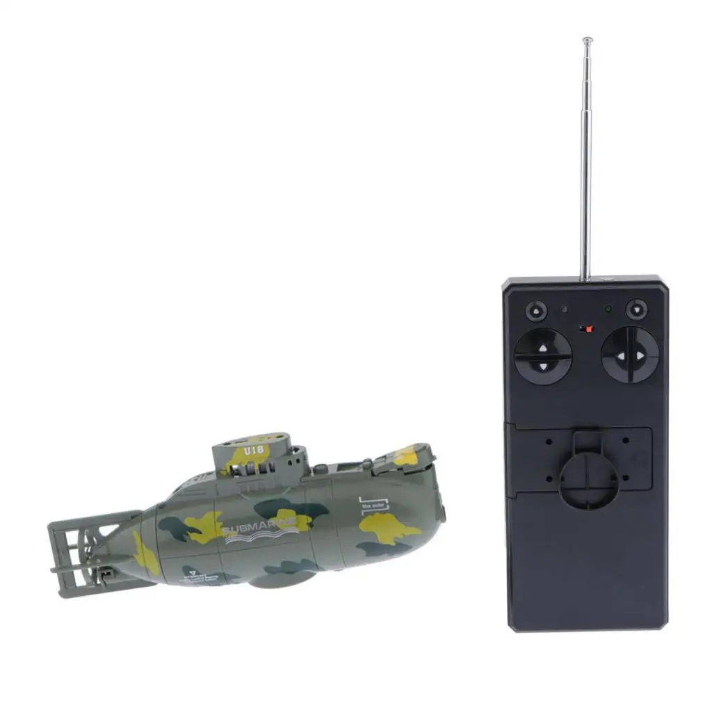 Mini RC Camo Onderzeeër Speelgoed Onderwaterbadspeelgoed Afstandsbediening Boot voor badkuip, zwembaden, meren jaar oud en oud, jongens en meisjes