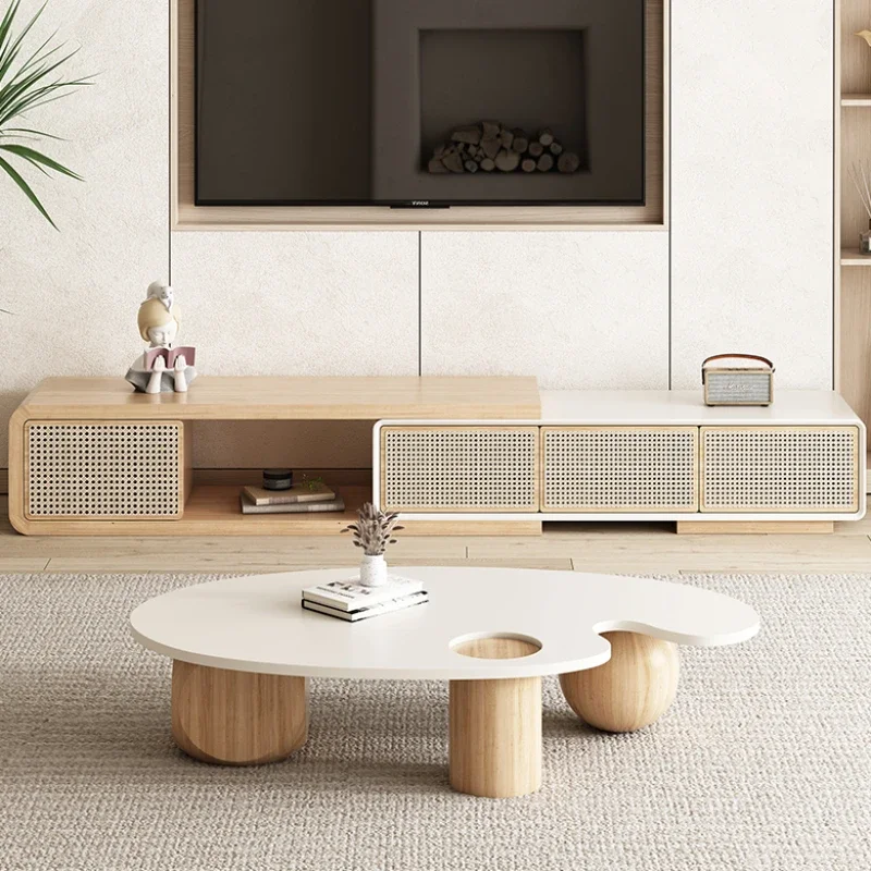 

Wood Designer Coffee Table Trau Small White Mesa Lateral Nordic Coffe Table Simple Minimalist Stoliki Do Kawy Furniture For Home