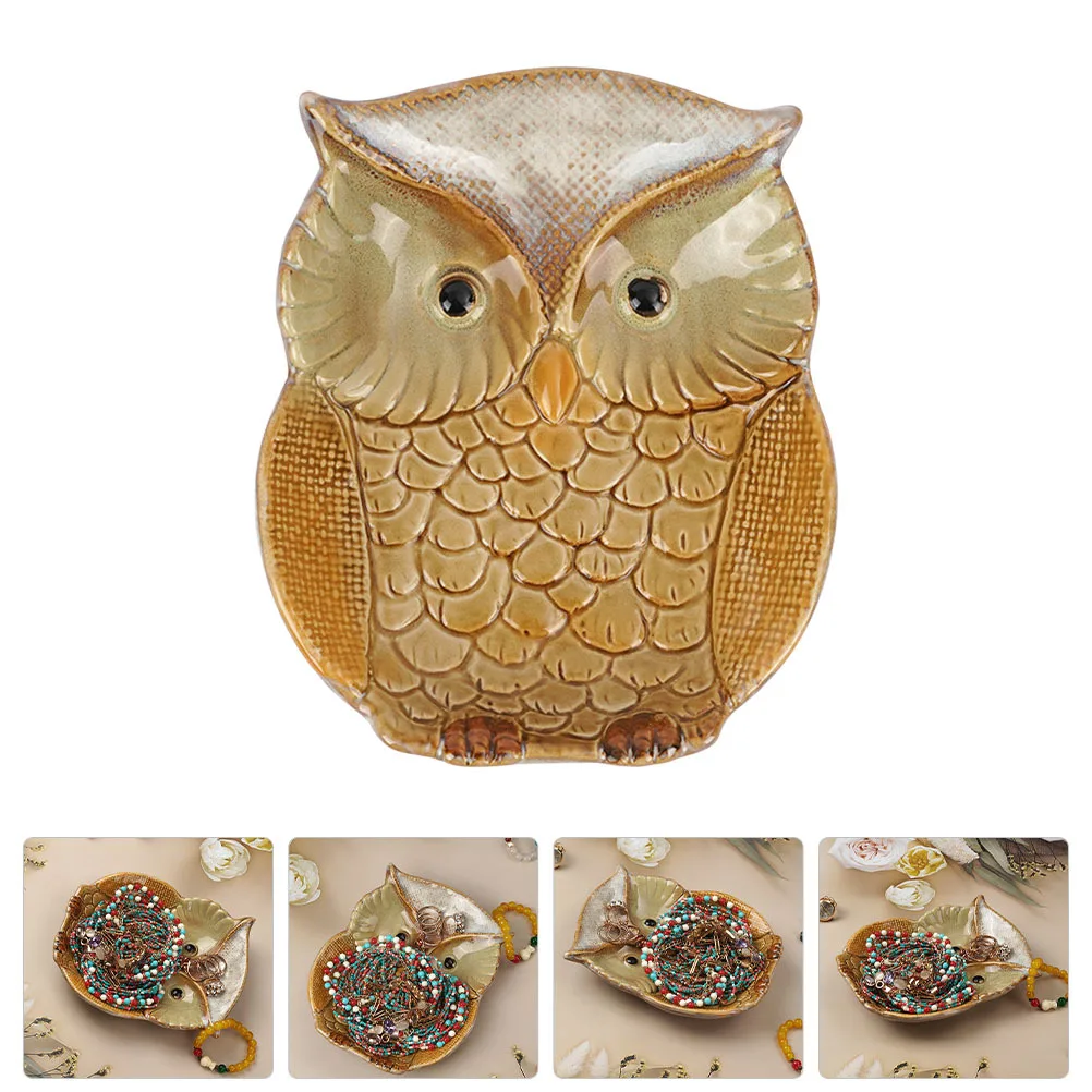 

Owl Design Ceramic Tableware Fruit Storage Plate Long Term Dinner Gathering Activity Practical