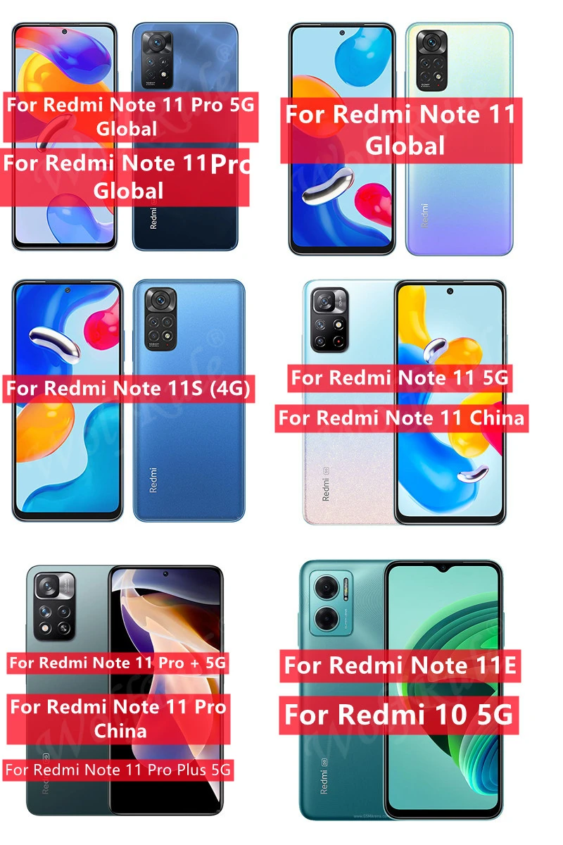 4/3/2/1 pièces verre de couverture complète pour Redmi Note 11 Pro Plus verre Xiaomi Redmi Note 11 Pro Plus 11S protecteur d'écran en verre trempé