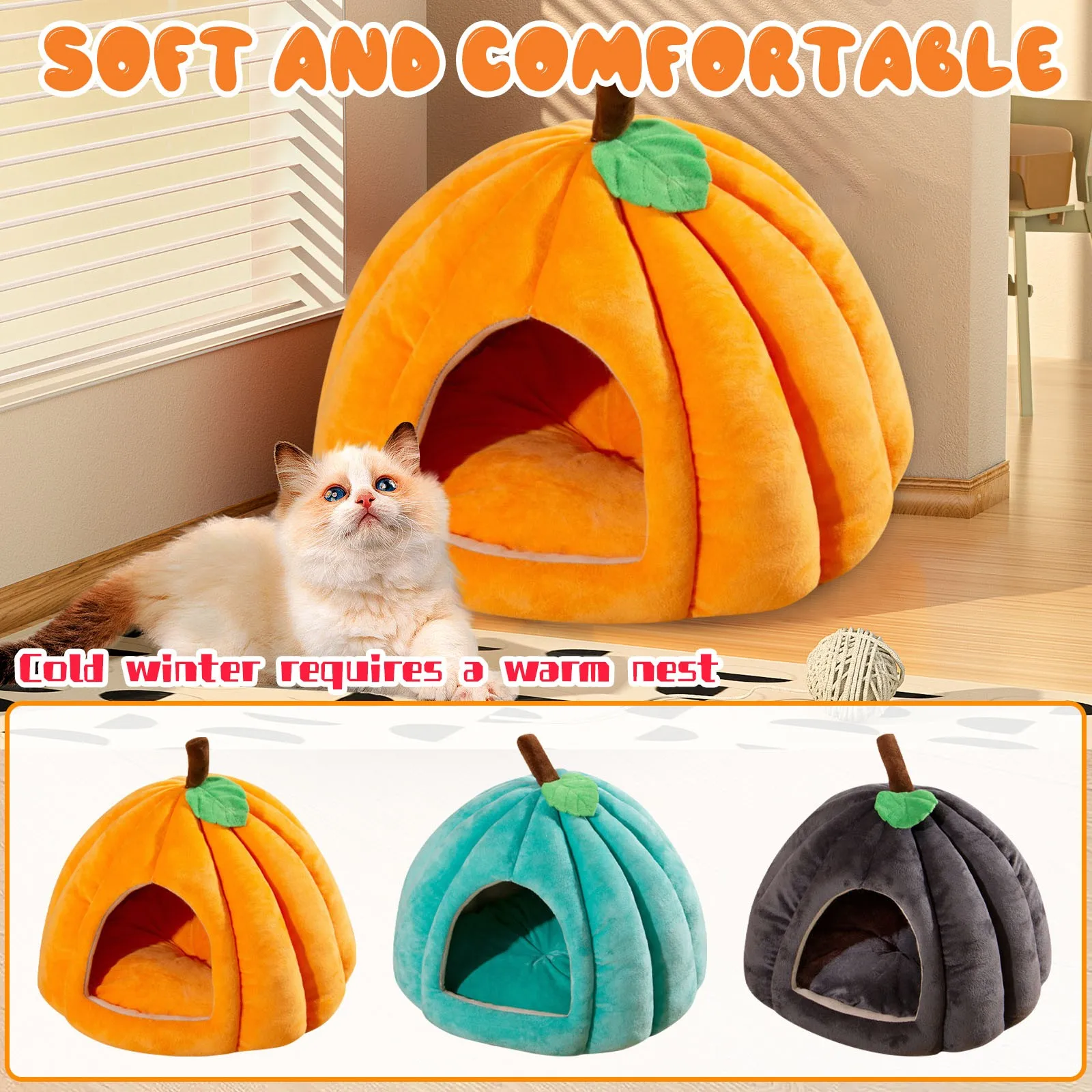 

Autumn And Winter Cat And Dog Semi-Enclosed Pet Bed For All Seasons Warm And Thick Cat And Dog Bed