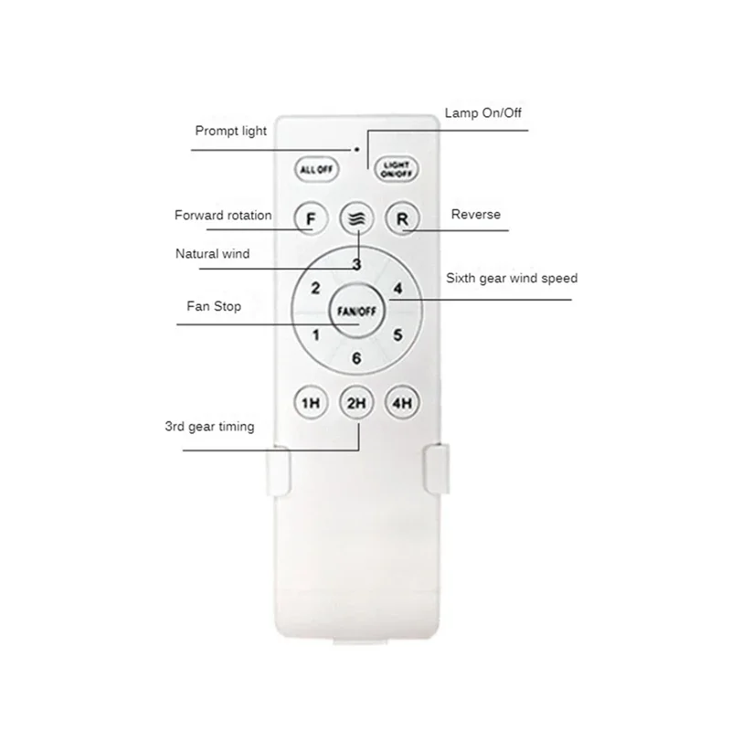 Universal Ceiling Fan Remote Control Kit Replacement 6-Speed & Timing Remote Replacement For DC Ceiling Fan Light Transmitter Re