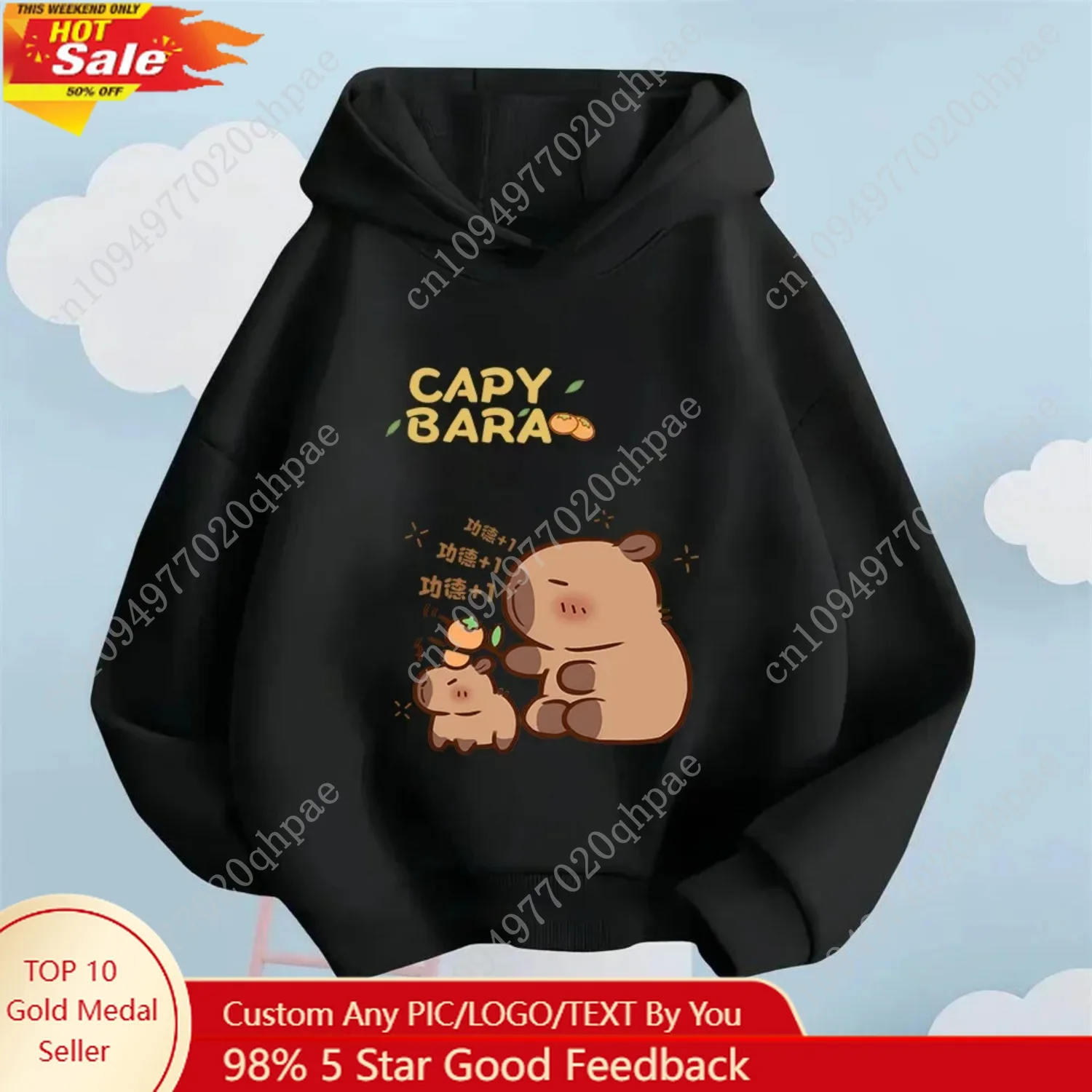 

Cute Capybara Cartoon Children's Clothes for Autumn and Winter Comfortable Kawaii Warm Sweaters for Boys Girls in Winter