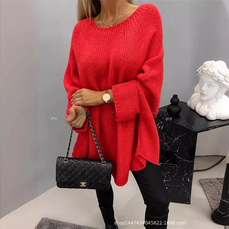 Fashionable And Stylish Cape Sweater For Women 2024 Autumn New Arrival