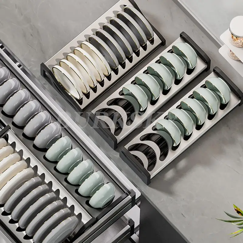 Kitchen Cabinet Storage Dishes Chopsticks Pulling Baskets Drawer Type Dishes Chopsticks Dishes&Bowl Pull-out Baskets   Shelf