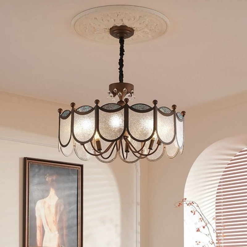

Mid Ancient Style Retro American Pendant Light Used for Villas Living Room Chandelier Interior Lighting Suspended Luminaires