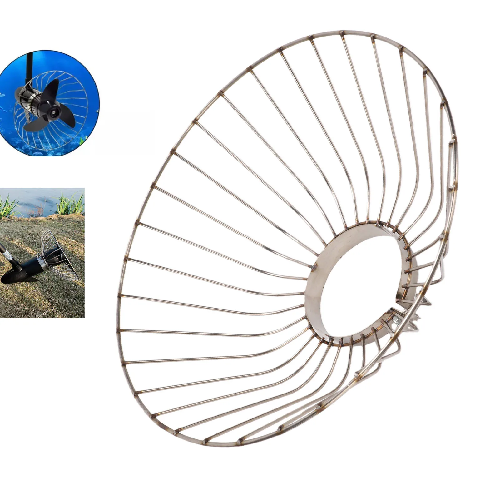New Marine Propeller Safety Cage 316mm Anti Entanglement Outboard Machine Propeller Protective Cover for 12V DC Traction Motor