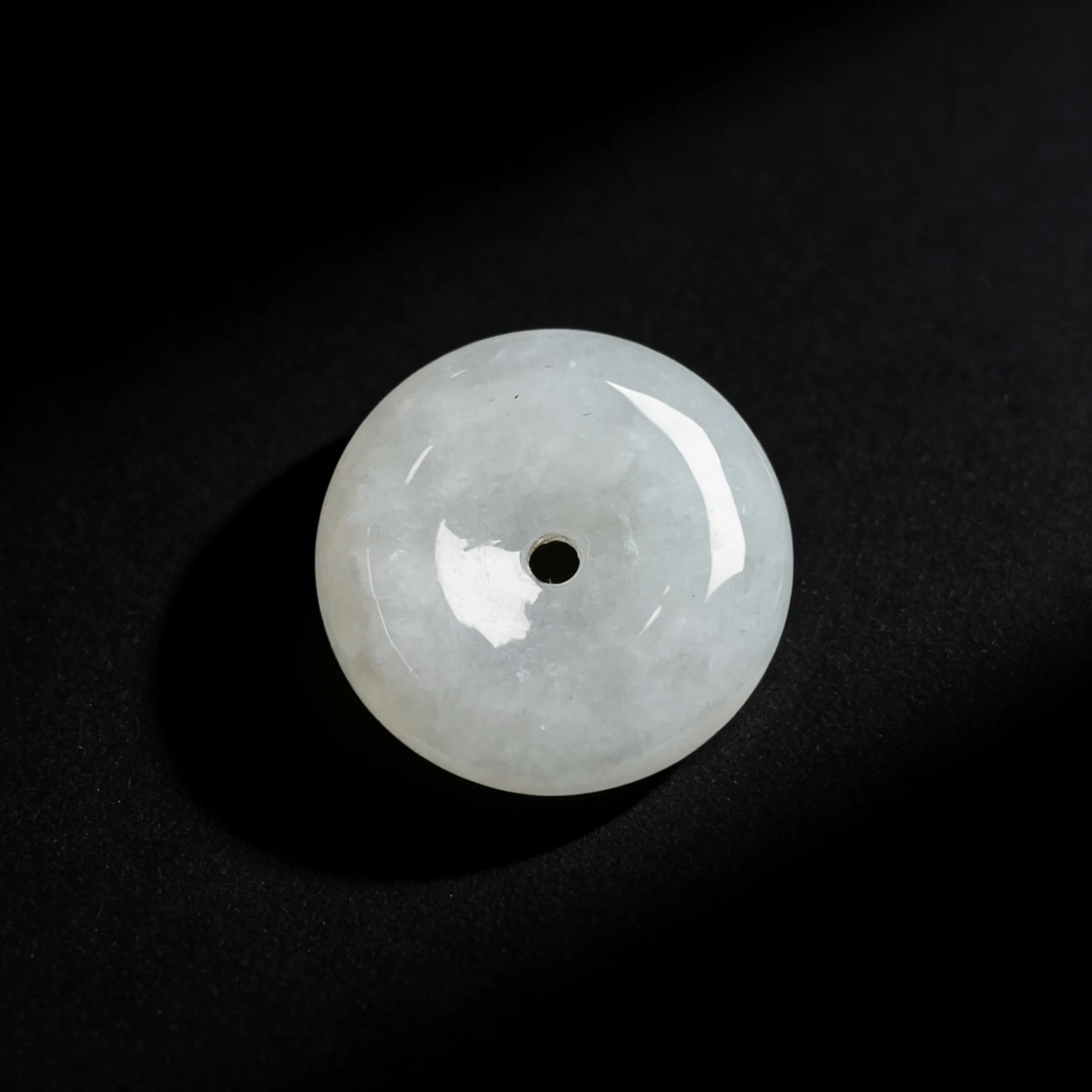 Grade A Jadeite Pendant, Bean Type Safety Buckle Jade Ornament
