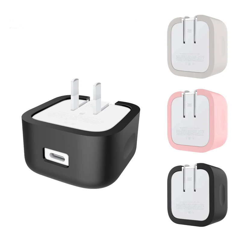 غطاء حماية من السيليكون لهاتف Apple 40W USB-C محول الطاقة مقاوم للصدمات والغبار