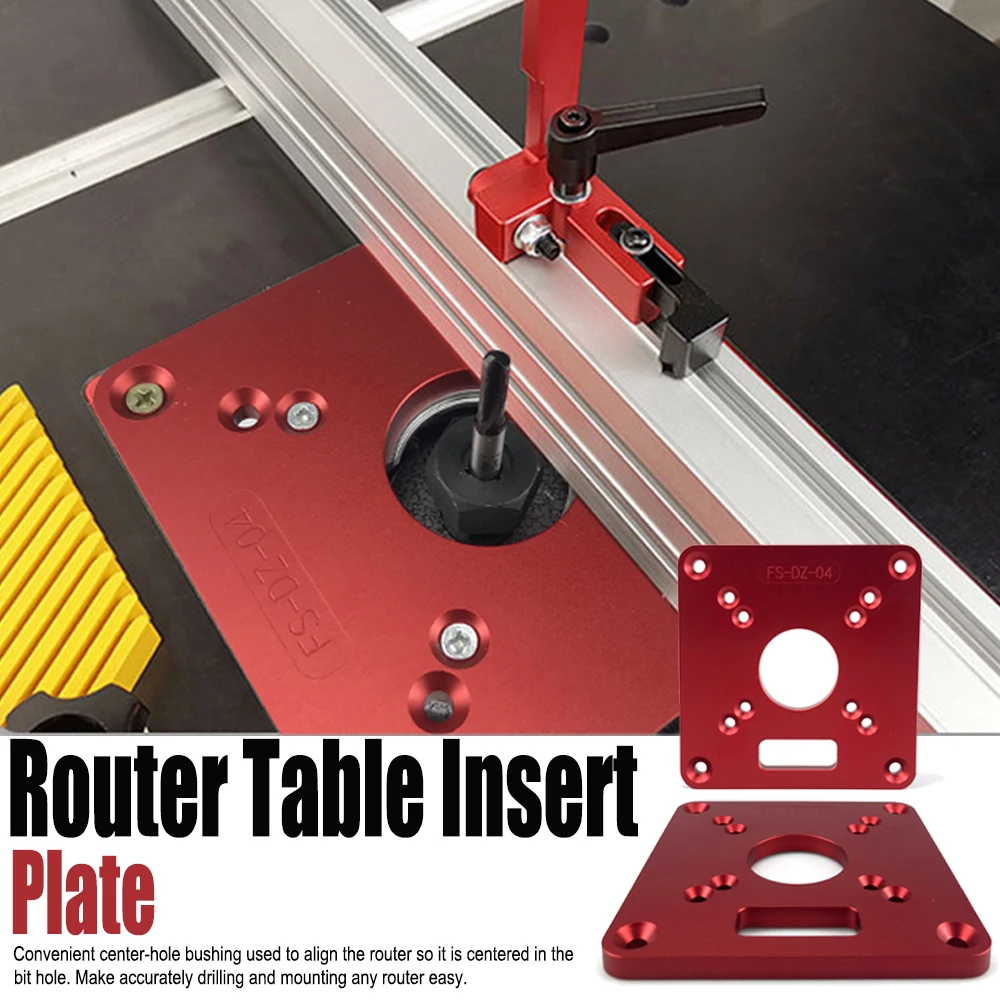 Aluminum Router Table Insert Plate Trimming Machine Flip Board for Woodworking Benches Router Table Plate for MAKITA RT0700C