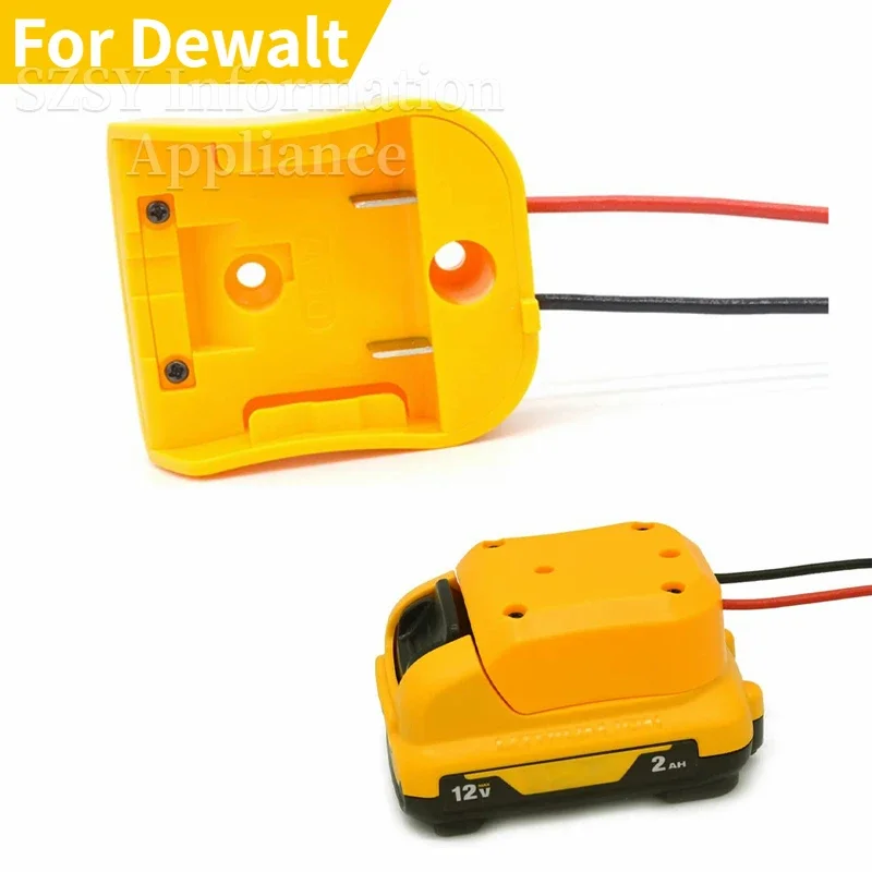 Power Wheels Adapter for DEWALT 10.8V-12V Max Lithium Battery Dock Power Connector DIY Battery Output Adapter with 14 AWG Wires