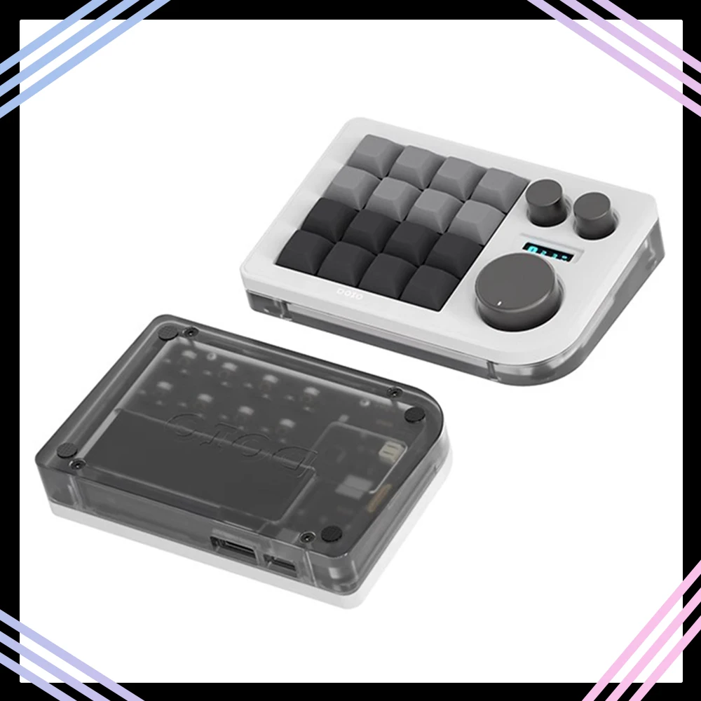 DOIO KB16B-02 Teclado mecánico inalámbrico Bluetooth dos modos con perilla 16 teclas diseñador Mini teclado personalización regalos