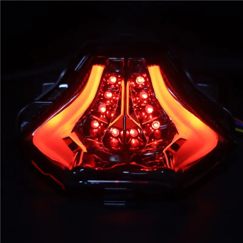 ABJO-Motorcycle Brake Rear Tail Light Integrated LED Turn Signal Taillight For R15Z R3 R25 B